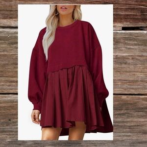 Long sleeved sweatshirt mini dress XL NWT